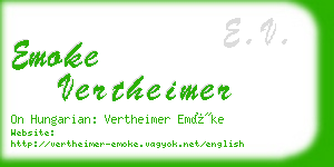 emoke vertheimer business card